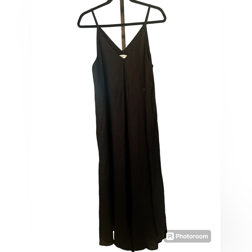 COS Black Sleeveless V‑Back Maxi Dress - Picture 3 of 8